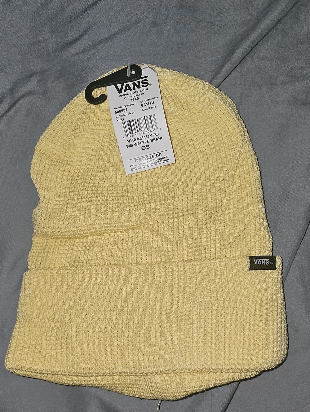 Vans Men's Waffle Beanie - Pale Yellow